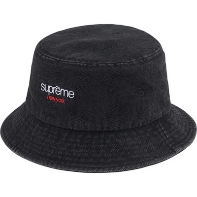 帽子 Supreme Denim Logo Boonie Hat BLACK 17ss SUPREME DENIM CRUSHER BOONIE BLACK Size S/M BUCKET HAT