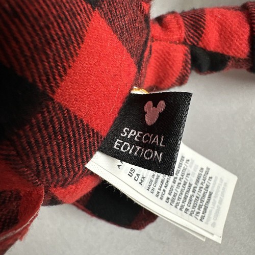 Disney Mickey Mouse American Eagle Special Edition Plüsch Puppe roter Büffel kariert - Bild 6 von 8
