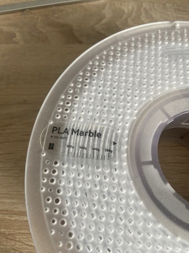 Bambu Lab PLA Marble 1kg Filament With Spool - Colour White Marble - Picture 2 of 4