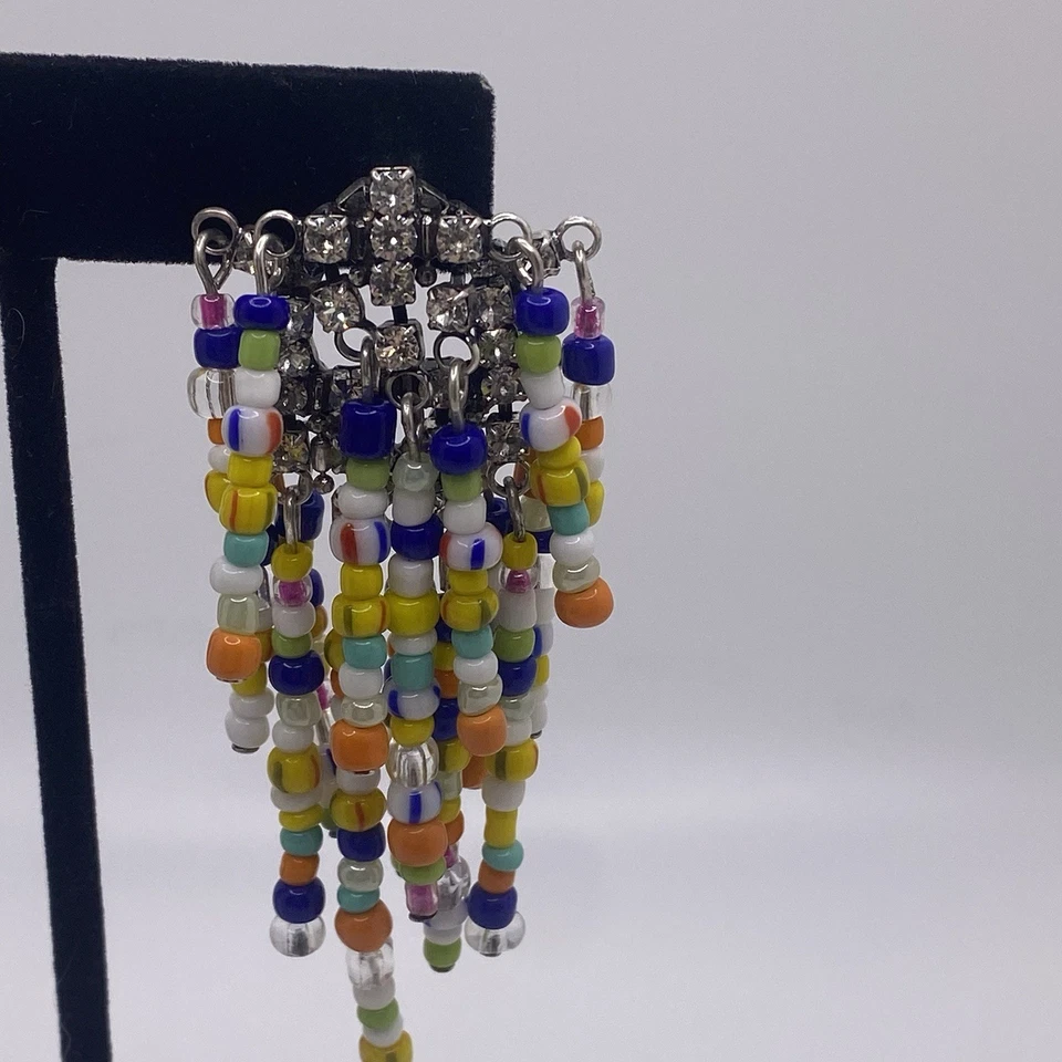 DANNIJO Jessie Cristales y Cuentas Semilla Bohemia Araña Pendientes Colgantes Boho Foto 3 de 4