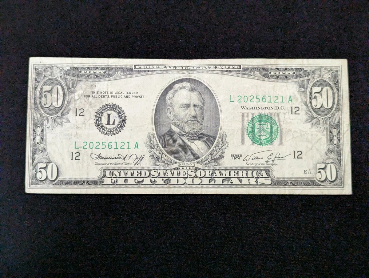 $50 1974 US Small Size Paper Money Notes for sale | eBay