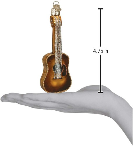 Old World Christmas Glass Blown Ornament for Christmas Tree, Guitar - Picture 3 of 3