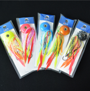 Luminous Octopus Squid Jigs Fishing Lures Green Deep Sea Bass Multineedle Baits