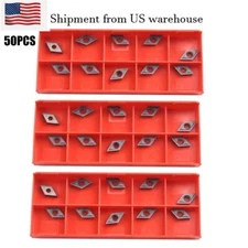 50Pcs DCMT070204 205 DCMT21.51 Carbide Inserts For Lathe Turning Tool Boring