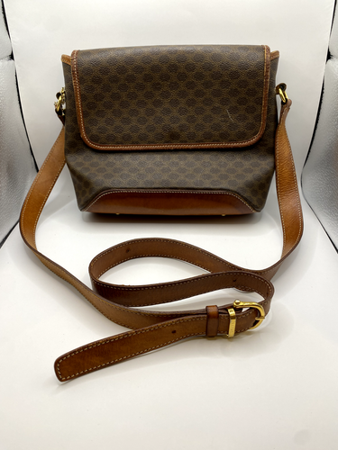 CELINE Macadam Canvas Brown PVC Leather Shoulder bag - Picture 23 of 24