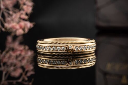 Wellendorff Ring Memoire Brillant Julia Diamant Drehring Gelbgold 52 OVP Schmuck - Bild 4 von 14