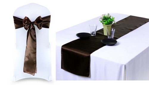 Satin Chair Sashes Bow + Satin Table Runner Wedding Party Decoration - FREE SHIP - Picture 13 of 44