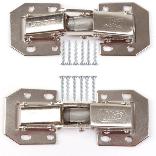 2x EASY FIT HINGE Spring Loaded Kitchen Bathroom Bedroom Cabinet Self Closing - Picture 2 of 3