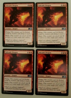 4x] Volcanic Dragon Core Set 20 M20 MTG Magic The Gathering NM