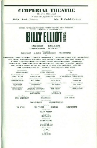 PLAYBILL-IMPERIAL THEATRE- NY -BILLY ELLIOT THE MUSICAL #2 - 2011 + CAST CHANGES - Picture 2 of 2