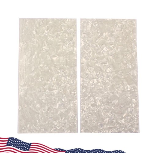 2pcs White Pearl Celluloid Guitar Head Impiallacciature Shell Sheets Parti Chitarra