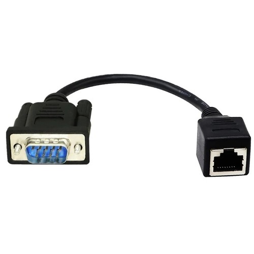 DB9 9Pin Port Female/Male to RJ45 Female Cat5/6 Ethernets LAN Console Extender - Afbeelding 9 van 10