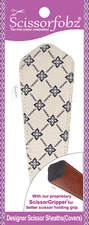SCISSORFOBZ Designer Scissors Sheath Cover Single large Beige & Black Diamonds