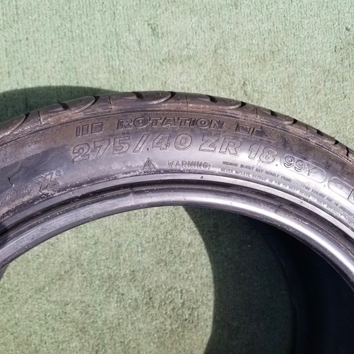275/40R18 Michelin Pilot Sport Pair 2 Tires 275/40ZR-18 K1 Ferrari 99Y 80% Tread - Picture 7 of 8
