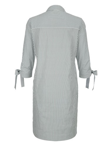 Alba Kleid mit Bindedetail am Ärmel khaki offwhite Gr. 42, 44, 46 0822755657 - Bild 6 von 8