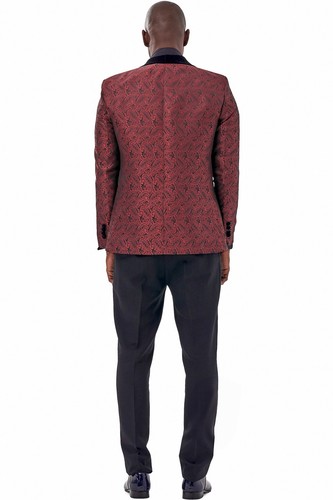 Jack Martin - Mens Floral Tuxedo Jacket & Vest | Unique Smoking Jacket For Men - Picture 33 of 38