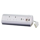 Desktop Power 2 Individually Fused Sockets  2 USB , 1 x HD AV, RJ45 White