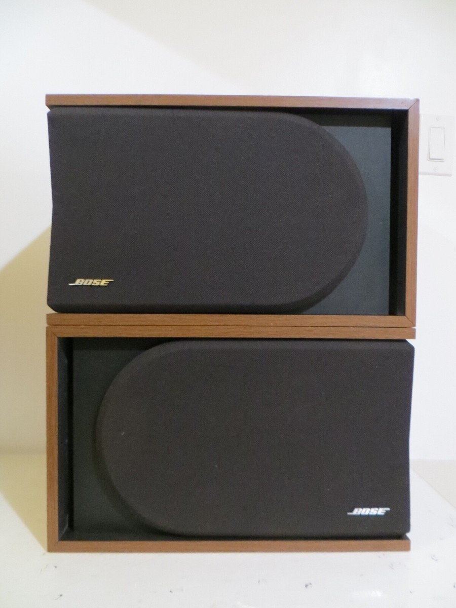 スピーカー・ウーファー Vintage Bose 2.2 Direct Reflecting Bose 2.2 Direct Reflecting Wood Angled Bookshelf Speakers R