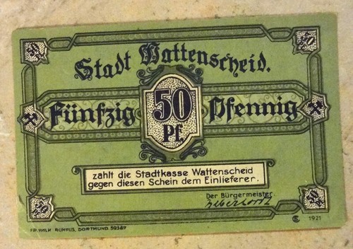 2 German Local Banknotes Voucher + 1 Italy 1943 Allied Military 2 Lire Currency - Picture 3 of 8
