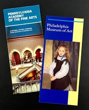 1980s Philadelphia Pennsylvania Fine Arts Museum Vintage Travel Brochure Lot