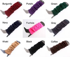 Knee High Leg Warmers Ribbed Knitted Winter Long Socks for Party SPORTS 3 Pack