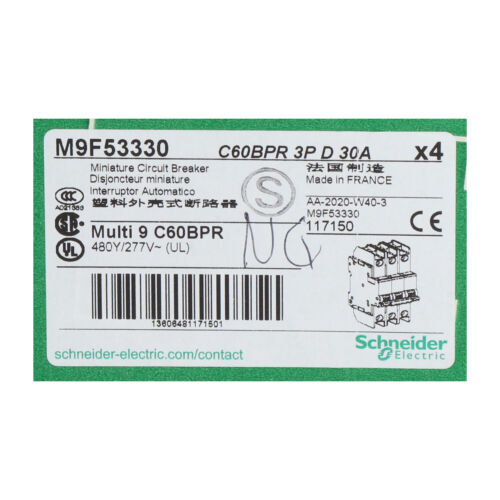 Schneider Electric M9F53330 Miniature Circuit Breaker - 3P New NFP (4pcs) - Picture 2 of 11
