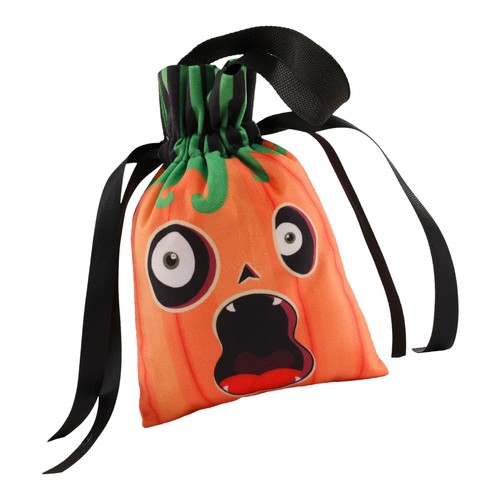 Halloween Drawstring Bag Ghost Pumpkin Theme Candy Goodie Bags Non-woven - Picture 3 of 14