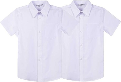 Boy's Short Sleeve School Shirts 2 pack ages 3-4, 4-5, 7-8, 10-11 - Picture 4 of 4