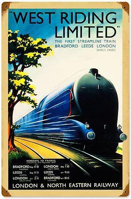 London /& North Western Train Travel Advert Vintage Retro Style Metal Sign