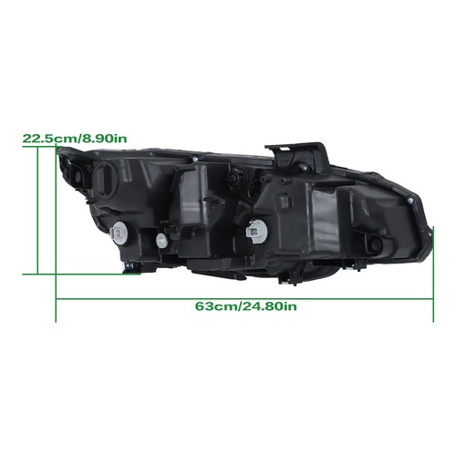 Juego de montaje de lámpara de faro para Honda Civic 2016-2019 LED completo lado del conductor transparente - Imagen 3 de 13