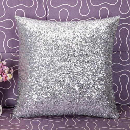 Shiny Beaded Cushion Cover Glitter Sequins Throw Pillow Case Home Decor T8xu - Picture 9 of 12