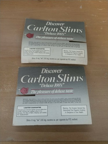 Juego de dos encendedores desechables Carlton Slims para cigarrillos verde y rojo - Imagen 4 de 4