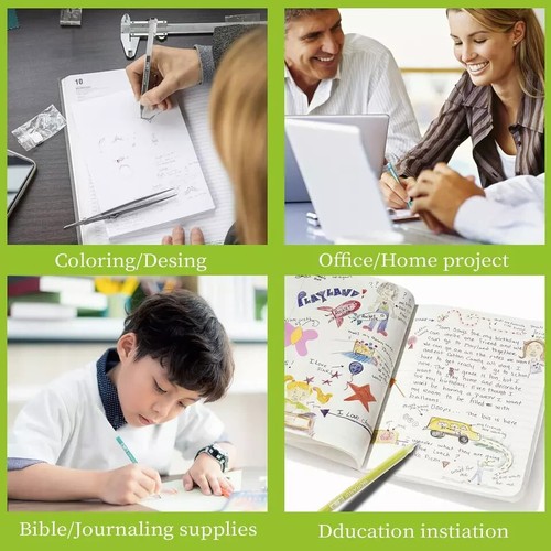 0.5Mm Journal Colouring Pens, Assorted Rainbow Colors Pens Set of 9 for Adults J - Picture 3 of 3