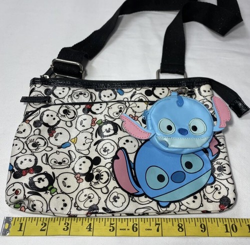 Disney Store Tsum Tsum Cross Body Bag Purse Removable Stitch Coin - Picture 2 of 5