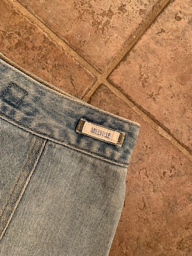 Brandy Melville 24 Light Wash Blue Denim Jean Mini Skirt Button Pocket Detail - Picture 6 of 9