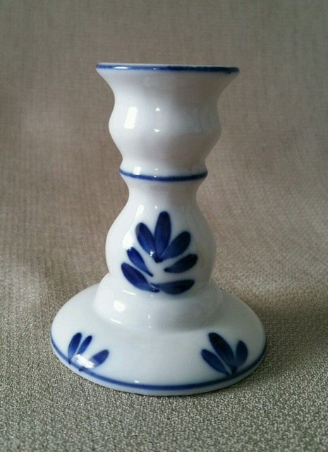 Blue And White Candle Holders Collection On Ebay Pwf Blue And White Porcelain Candle Holder An