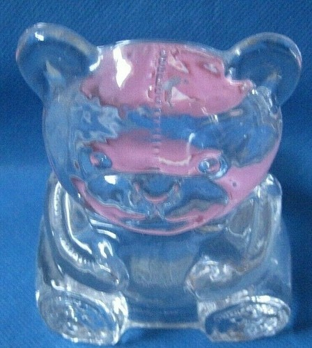 Glass Bear Tealight Candle Holder - Approx. 4.5" Tall - Unbranded - Still Cute - Foto 2 di 4