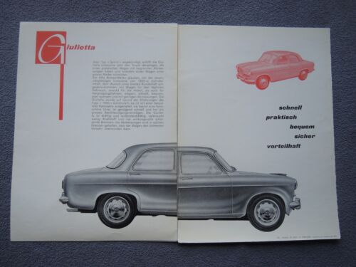 FOLLETO DE VENTA ALFA ROMEO raro 1956/57 GIULIETTA 1300 BERLINA idioma alemán - Imagen 4 de 12
