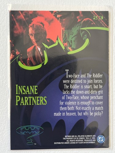 1995 Batman Forever Fleer Base #1 to # 114 Pick From list !! - Zdjęcie 21 z 103