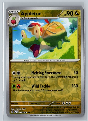 Pokemon Surging Sparks #127/191 Appletun - Uncommon Reverse Holo - Picture 1 of 2