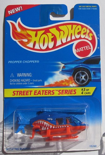 Hot Wheels PROPPER CHOPPER Street Eaters Series #3 Half-Blue Card 1996 MOSC 414 - Bild 1 von 2