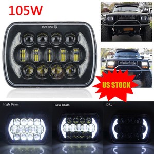 105w Osram 5x7 7x6 Led Headlight Hi Lo Beam Halo Drl For Jeep