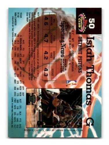 1992-93 Stadium Club Basketball #1 - #200 - - - Pick A Card - - - Complete a Set - Picture 93 of 373