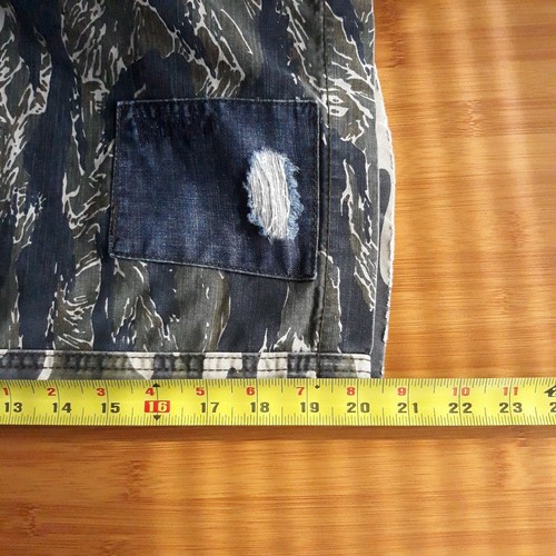 Pantalones Cortos True Religion Mezclados Camuflados Logan Ajustados Dos Tonos Denim Envejecido Herradura - Imagen 19 de 20