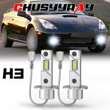 2PCS H3 LED Fog Driving Light Bulbs Conversion Kit Super Bright DRL 6000K White