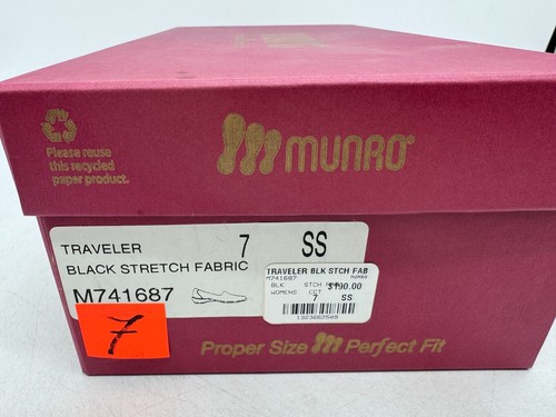 Munro Traveler Comfort Shoes Women's Black Stretchy Classic Slip-On Size 7 - Picture 6 of 6