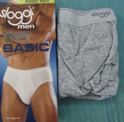 SLOGGI BASIC MIDI UOMO SLIP  COTONE Conf Singola - Doppia BIANCO NERO GRIGIO - Imagen 3 de 9