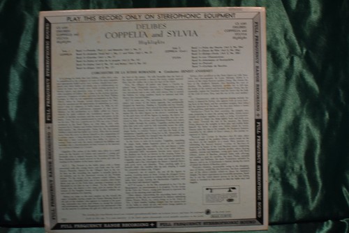 Delibes Coppella & Sylvia .Highlights Ansermet LP CS 6185 Blue Back  - Picture 3 of 3