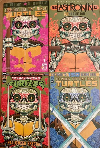CONJUNTO: TMNT Día de los Muertos J Gonzo Variante Lote Tortugas Ninja Adolescentes Mutantes