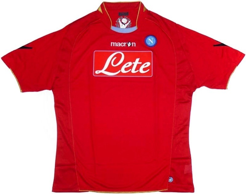 美品 macron マクロン NAPOLI ナポリ 中綿ベスト L セリエA NAPOLI 2009/10 3rd KIT MACRON RED (XL,L) SH&LNG SLVE